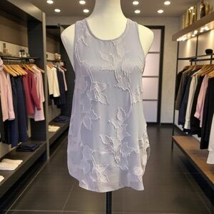 ARITZIA WILFRED SEVRES LILAC SWING TANK TOP WITH FLORAL APPLIQUE/ Size M